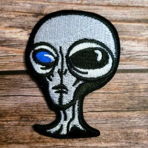 3/13$  Grey Alien Ufo Extraterrestrial 90'S Vintage Embroidered Iron on Patch